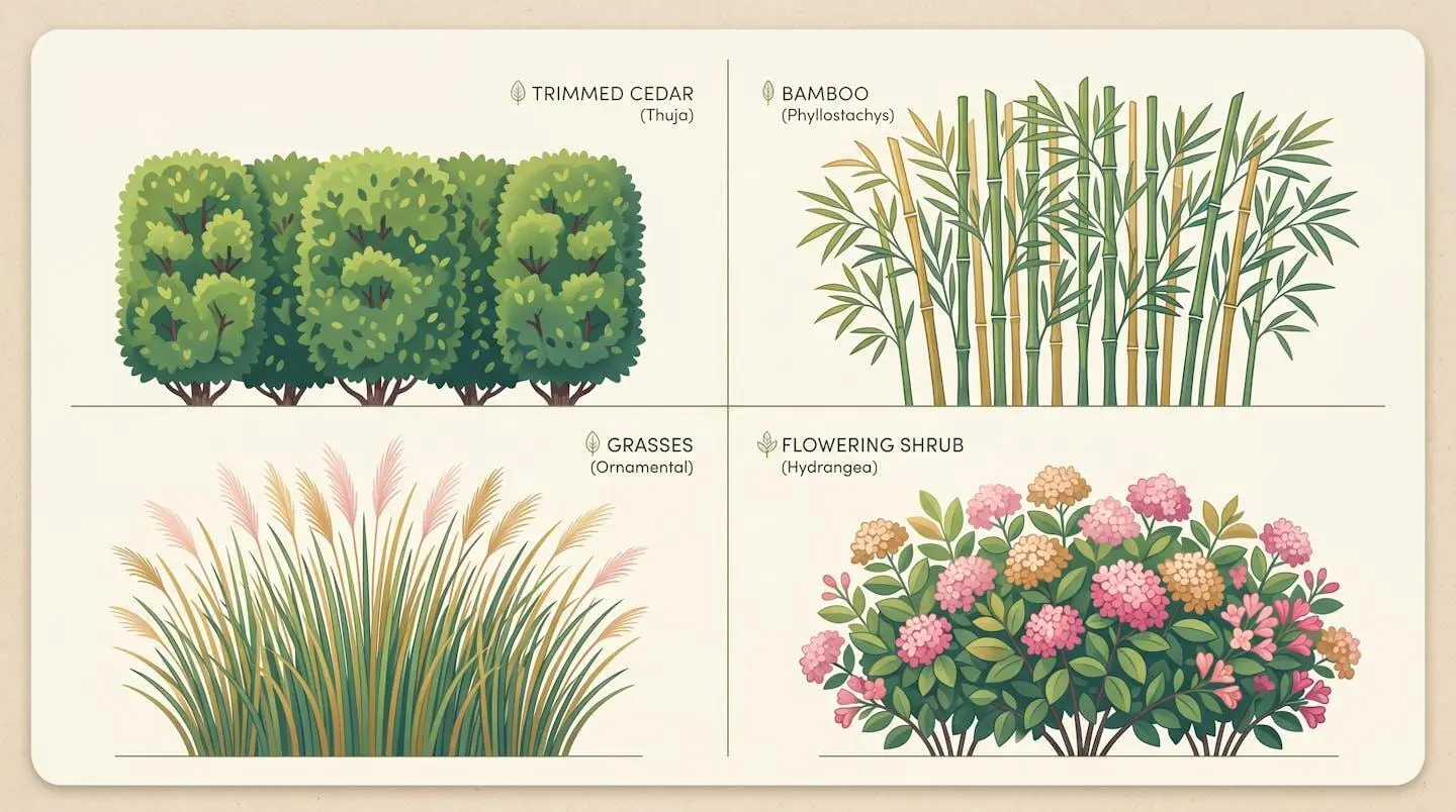 Quatre solutions végétales pour protéger son jardin des regards